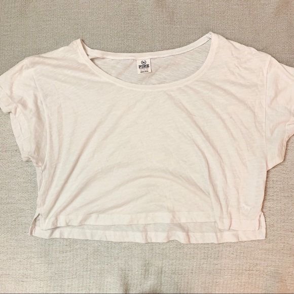 PINK Victoria's Secret Tops - PINK by Victoria’s Secret White Crop Top